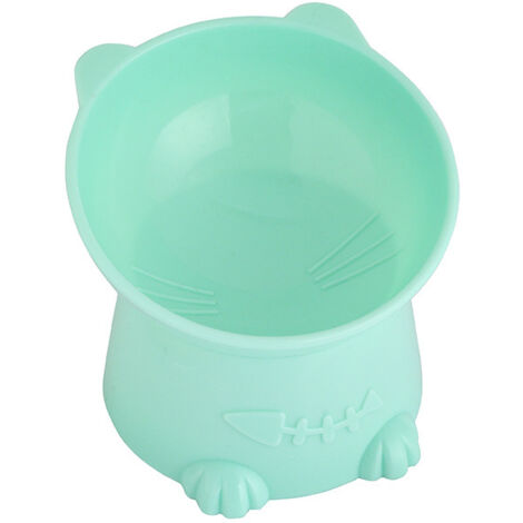 Gamelle pour animaux de compagnie avec base surélevée anti-basculement et inclinable pour protéger la colonne cervicale, gamelle pour chat et chien, eau et nourriture (1/4)