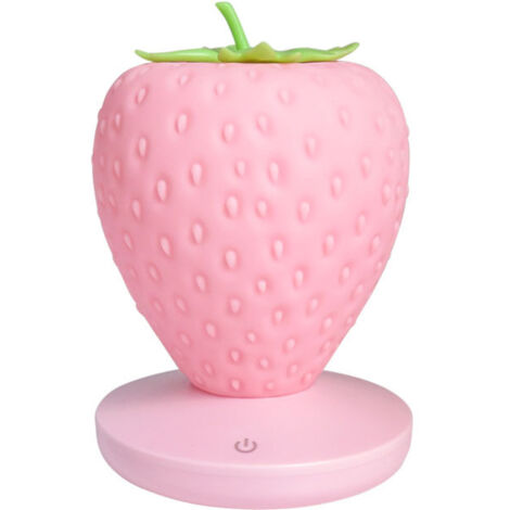 Lampe led en silicone avec chargeur USB, décoration de chevet pour la maison, ambiance fruit fraise, nouvelle et unique, protection des yeux, lampe de table