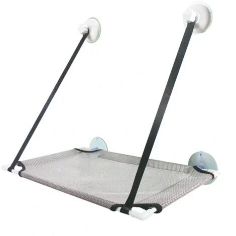 Lit suspendu, siège de fenêtre, chaise, cadre de fenêtre pour chat, couche simple grise (1/4)