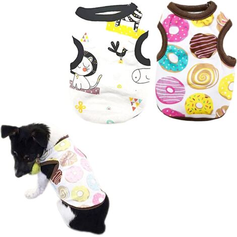 2 chemises pour chien en coton PCS, grenouille + fraise (XS)-Fei Yu (1/2)
