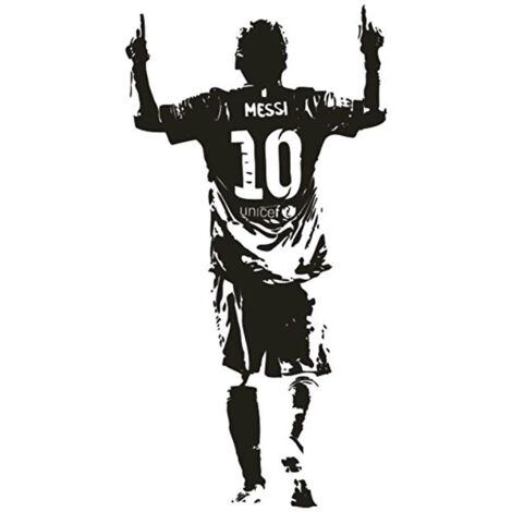 Autocollant mural amovible Messi 10 Football Player Anime Papier peint Décoration de la maison (1/5)
