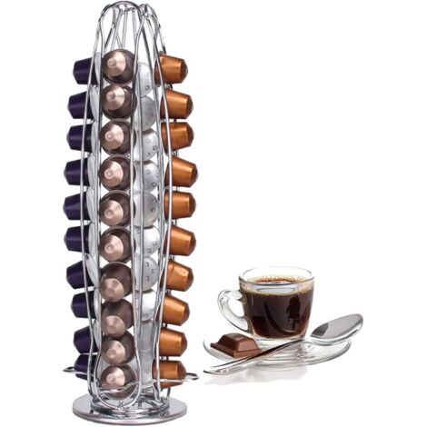 RECAPS Support de dosettes de café Organisateur de cuisine Support de rangement Tiroir Compatible avec Nespresso Vertuoline Stocke 40 dosettes de café