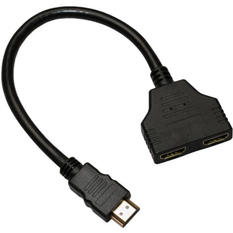 Splitter Hdmi Adaptateur Câble Splitter Hdmi 1 In 2 Out Hdmi Male-Fei Yu (1/5)