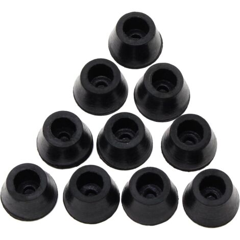 Cabinet rond noir cas en caoutchouc table chaise jambe pied pied pieds protecteur anti-dérapant circulaire tampons de pare-chocs 50 PCS (12  16  10mm)-Fei Yu (1/4)