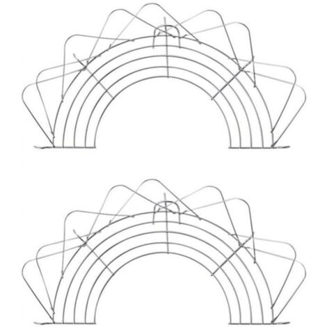 2 Pcs Tempura Rack Semi-Circulaire Cuisine Wok Poêle à Frire Pot pour Poêle à Frire égouttoir pour Tempura Poulet Frit (38 cm, Argent)-Fei Yu (1/5)