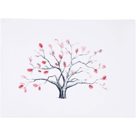 1 types arbre d'empreintes digitales livre d'or de mariage personnalisé affiche de livre d'or de mariage avec encre 6 couleurs-Fei Yu (1/5)