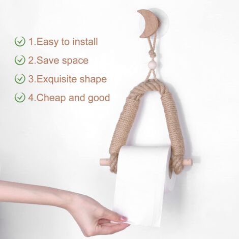 1 Pcs Porte-Serviettes Rose En Corde Porte-Papier Salle De Bain Support Pour Rouleau De