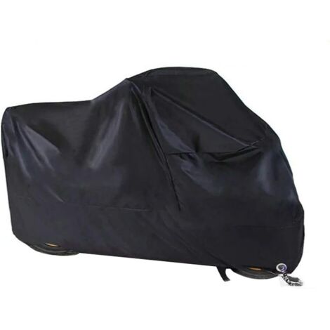 Housse de moto, bâche anti-poussière imperméable 190T pour moto avec trous de verrouillage (265 105 125 cm)-Fei Yu (1/5)