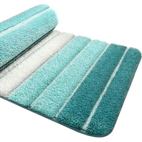 Tapis de Bain Antiderapant,Extra Doux Tapis Salle Bain,Lavable en Machine,Absorbant l'eau,40 x 60 cm,Vert-Fei Yu (1/5)