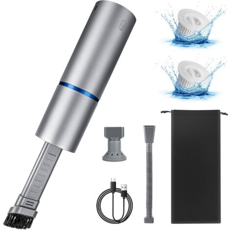 Aspirateur Voiture à Main Sans Fil,4500 Pa Aspiration Forte 85 w Ultra-léger Pour Voiture, Mini Aspirateur Rechargeable Avec Filtre HEPA Lavable Aspirateur de Table Pour Voiture et Maison-Fei Yu (1/3)