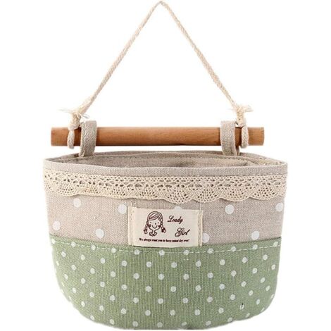 Organisateur suspendu Organisateur de sac de rangement pour chambre d'enfant Organisateur suspendu Organisateur de porte de salle de bain Étagère suspendue Tissu (Vert)-Fei Yu (1/5)