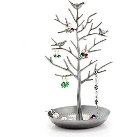 Présentoir d'oreilles Collier Branche d'Arbre Boucles Support de Présentation Porte Bijoux Organiseur-Argent-Fei Yu (1/4)