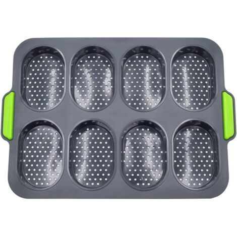 Moule de cuisson pour pain - Moule de cuisson pour 8 rouleaux - SiliCône - Revêtement antiadhésif-Fei Yu (1/5)