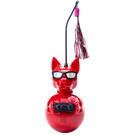 Poupée de chat en forme de tête de chat - Jouet pour animaux de compagnie - Jouet connecté Bluetooth - Jouet dansant pour chat - Lecture de musique - Démarrer le jouet (1/2)
