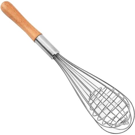 Fouet de Cuisine à Main Fouet Patisserie en INOX avec Manche de Bois-Fei Yu (1/5)