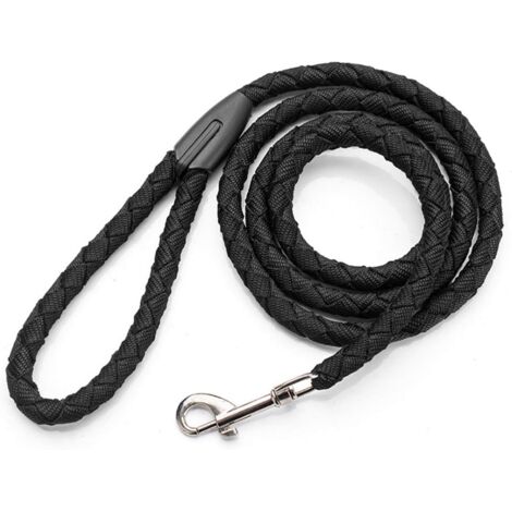 Laisse Chien Corde,Laisse pour Chien,Laisse de Corde Durable dans Un Support de Traction Solide,Fils Hautement Réfléchissants pour Petit Chien Moyen Grand（noir）-Fei Yu (1/5)