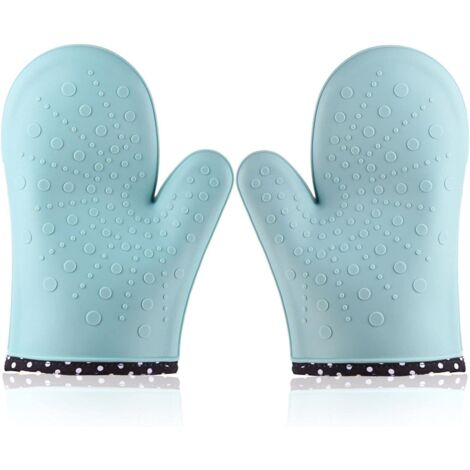 Gant de Cuisine, 1 Paire Gant Four Cuisine SiliCône, Maniques Gants de Cuisine SiliCône pour Barbecue Cuisson Résistant à Chaleur et Antidérapant-Fei Yu (1/5)