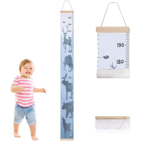 Tableau de taille pour enfants, tableau de croissance, portable, autocollant mural mignon, décoration de la maison pour les tout-petits, les bébés-Fei Yu (1/5)