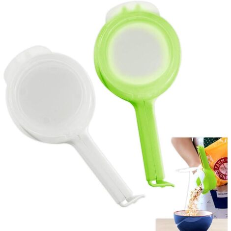 2 Pcs Clip Scellage, Clip Scellé, Clip Alimentaire Scellement, Clip Verseur Cuisine, Clip d'étanchéité Multifonctionnel, Pince Sceller Stockage, Clip Collations Nourriture-Fei Yu (1/5)
