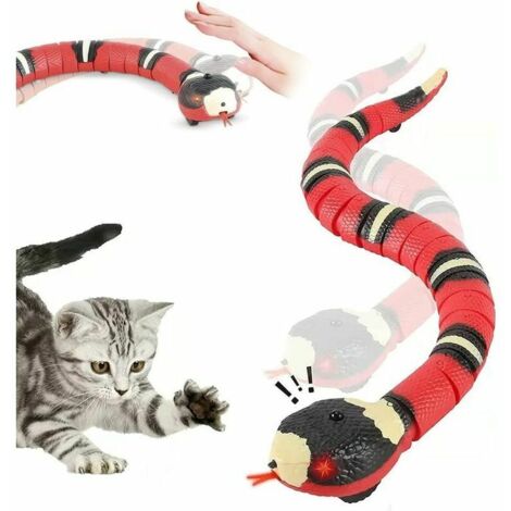 Jouet interactif pour chat, serpent à détection intelligente, en mouvement, rechargeable détecte automatiquement les obstacles et l'évasion (1/4)