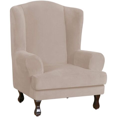 Housses de fauteuils Velours Housse de Canapé Extensible, Revêtement de Canapé Relax élastique (Couleur Sable)-Fei Yu (1/5)