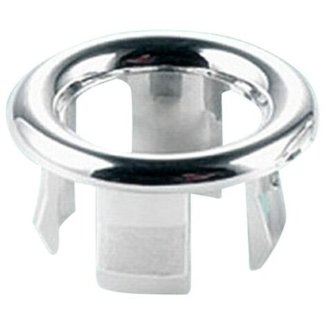 Lot de 2 inserts chromés pour trop-plein d’évier, de lavabo ou de baignoire (1) (1/5)