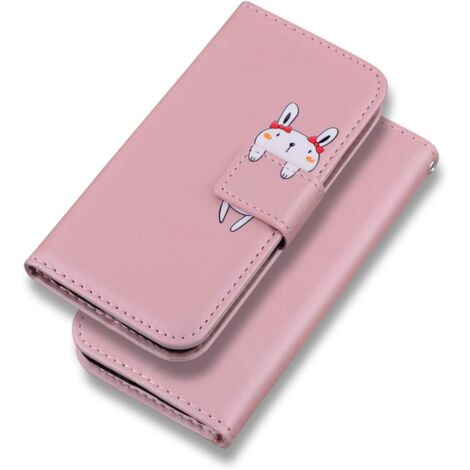 Coque iPhone 11 Animal de Bande Dessinée Support Pliant Mignon (Rose)-Fei Yu (1/4)