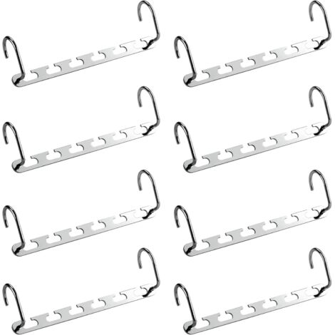 8Pcs Cintre Multiple Porte-Manteaux, Porte Cintres Gain de Place pour Dressing, Organisateur de Cintre Magique en Métal, Rangement de Chemises,Vestes,Vêtements dans Penderie,Placard,Armoire-Fei Yu (1/5)
