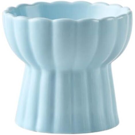 Bleu Céramique Gamelle pour Chat avec Support surélevé, pour Chats et Chiens de Petite Taille-Fei Yu (1/5)
