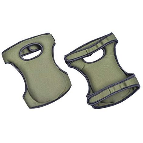 Paire de genouillères de jardinage en mousse souple avec double sangles pour le nettoyage du jardin, le nettoyage des sols-Vert-Fei Yu (1/5)