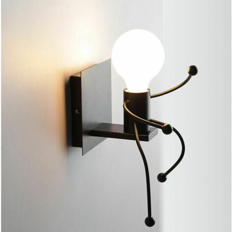 LEC1Pack Applique Murale Design Créatif Forme Humanoïde Contemporain Eclairage pour Chambre Couloir Salon (1/5)