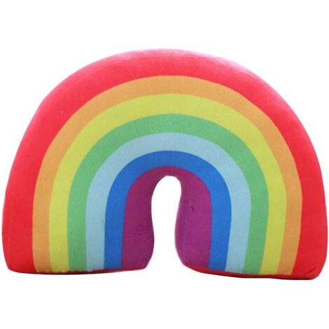 Oreiller arc-en-ciel pour fille en peluche pour enfant en bas âge Décoration de berceau pour canapé et chaises-Fei Yu (1/2)
