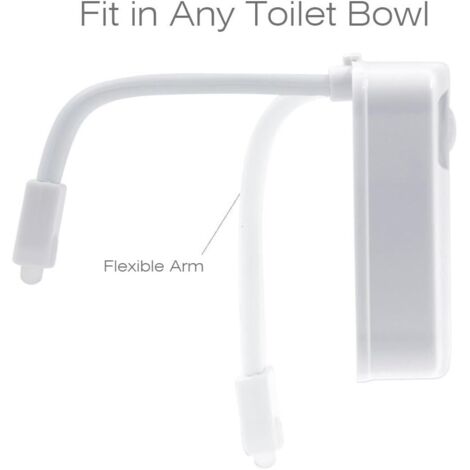 LED Lampe de Toilette Veilleuse, économie d'énergie, 8 Changement de Couleurs, PIR Détecteur de Mouvement éclairage adapte Tous Cuvette Siège/Salle de Bain-Fei Yu (1/4)