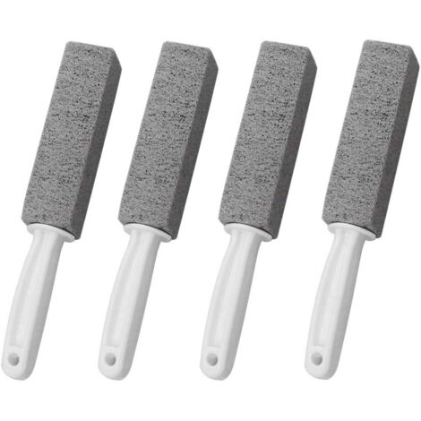 4 pcs Brosse de Nettoyage Pierre Ponce avec poignée Cleaning Block Nettoyant Brossede toilette WC pour Cuisine/Grill/Bain/Toilette Bowel/Pool-Fei Yu (1/5)