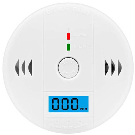 Détecteur d'Alarme de Monoxyde de Carbone et de Gaz, Fonctionnant à Batterie avec Affichage LCD et Avertissement Vocal.-Fei Yu (1/5)