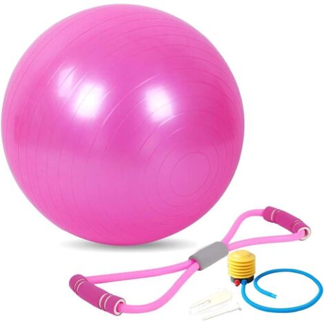 Balance Ball 45 cm Corde de Traction Ballon d'exercice Anti-éclatement pour Stabilité Fitness et Yoga-Fei Yu