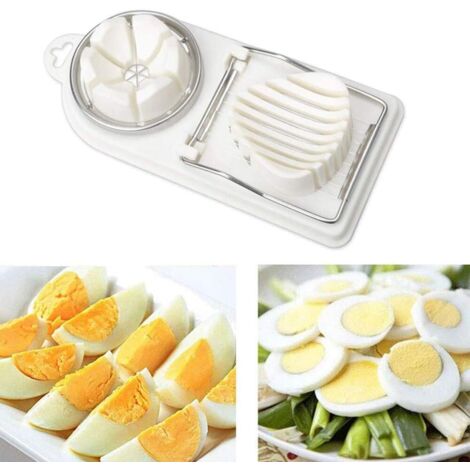 Coupe-œufs multifonction avec fils tranchants en acier inoxydable, blanc-Fei Yu (1/4)