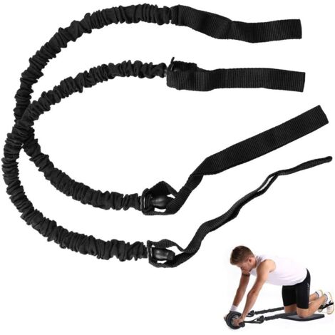 1 Paire de Roue abdominale à tirer avec corde de traction pour roue de musculation auxiliaire, Bandes de Résistance pour abdominaux équipement de Minceur pour Exercices de Gym, sans Roue, Gris-Fei Yu (1/5)