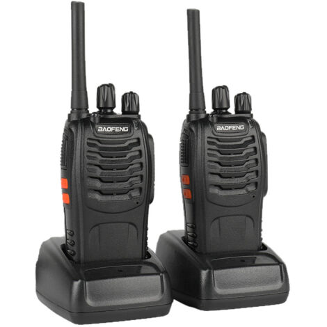 88E 1500mAh Walkie-talkie en veille ultra-longue durée EU Standard Noir 2PCS (1/5)