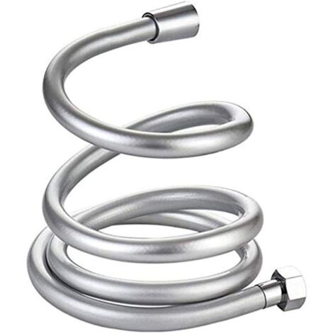 Tuyau Douche de Tuyau 1.5 M, Chrome Flexible Tuyau Haute Qualité Tuyau, Douche Universel Extensible Tuyau en Acier Inoxydable Anti-Explosion Tuyau, Anti-Torsion et Anti-Corrosion Tuyau (argent)-Fei Yu (1/5)