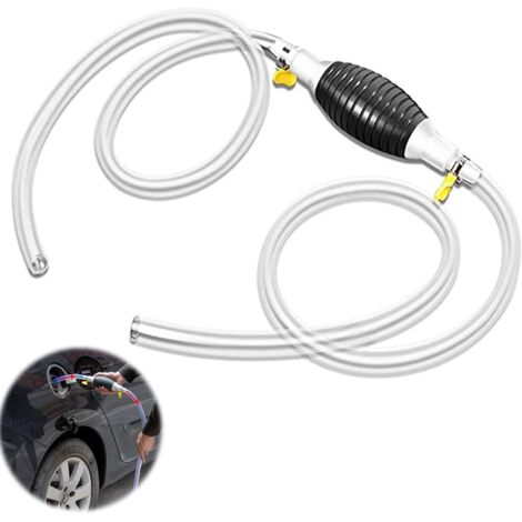 Pompe à carburant à essence Pompe à main Pompe à carburant de voiture Pompe de secours à carburant portable Déflecteur Pompe de transfert de bateau Voiture Véhicule Diesel Essence Huile Eau Tuyau de2m (1/5)