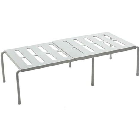 Étagère de rangement extensible et réglable pour cuisine et plans de travail (gris)-Fei Yu (1/5)