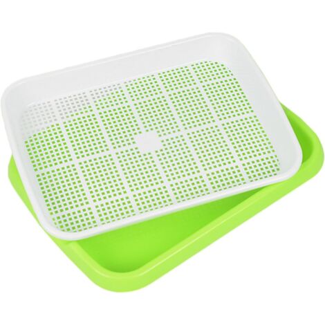 Plateau de Semis,Plateau de Germination de Graines Germes de la Plante Bacs à Double Couche Hydroponique Panier pour Jardin Vert-Fei Yu (1/5)
