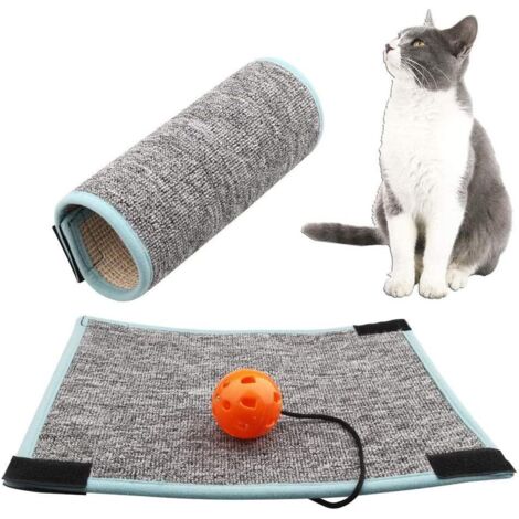 Grattoir Chat Tapis, Tapis Anti Rayures pour Chat, Jouet de Soins pour Griffes de Chat Anti Dérapant, pour Griffes de Meulage de Chaton, la Protection des Tapis et Canapés-Fei Yu (1/5)