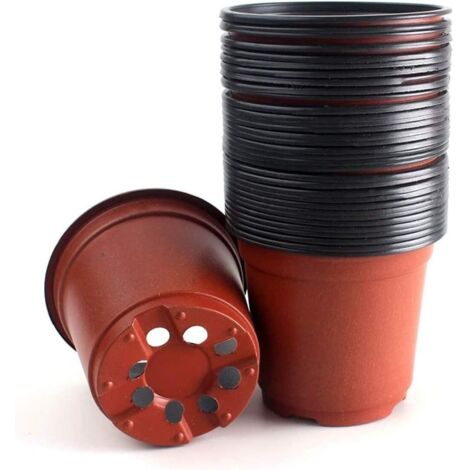 Pépinière Pots, 50pcs Semis Pépinière Pots Flowerpot Plant Container 8 CM pour Graine De Démarrage Fleur (Plastique)-Fei Yu (1/5)