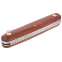 Dripex Outils de jardinage, outil de greffage de fruits et légumes, manche en bois de rose, couteau de greffage de bourgeons à double ouverture
