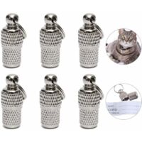 6 pièces de bouteilles suspendues anti-perte pour animaux de compagnie, étiquettes d'identité pour chien, étiquettes pour chat, pendentifs d'identité, universels pour chats et chiens