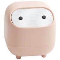 Poubelle de bureau Ninja mini poubelle double couche de type poussoir poubelle domestique avec couvercle