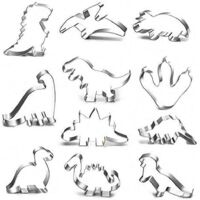 Emporte-pièces Dinosaure Kit pour Enfants Fête Anniversaire Dinosaure Déco, 11 Pièces Acier Inoxydable Emporte Pièces (Dinosaure)-Fei Yu