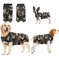 Gilet anti-léchage pour animaux de compagnie après opération (L, camouflage)-Fei Yu